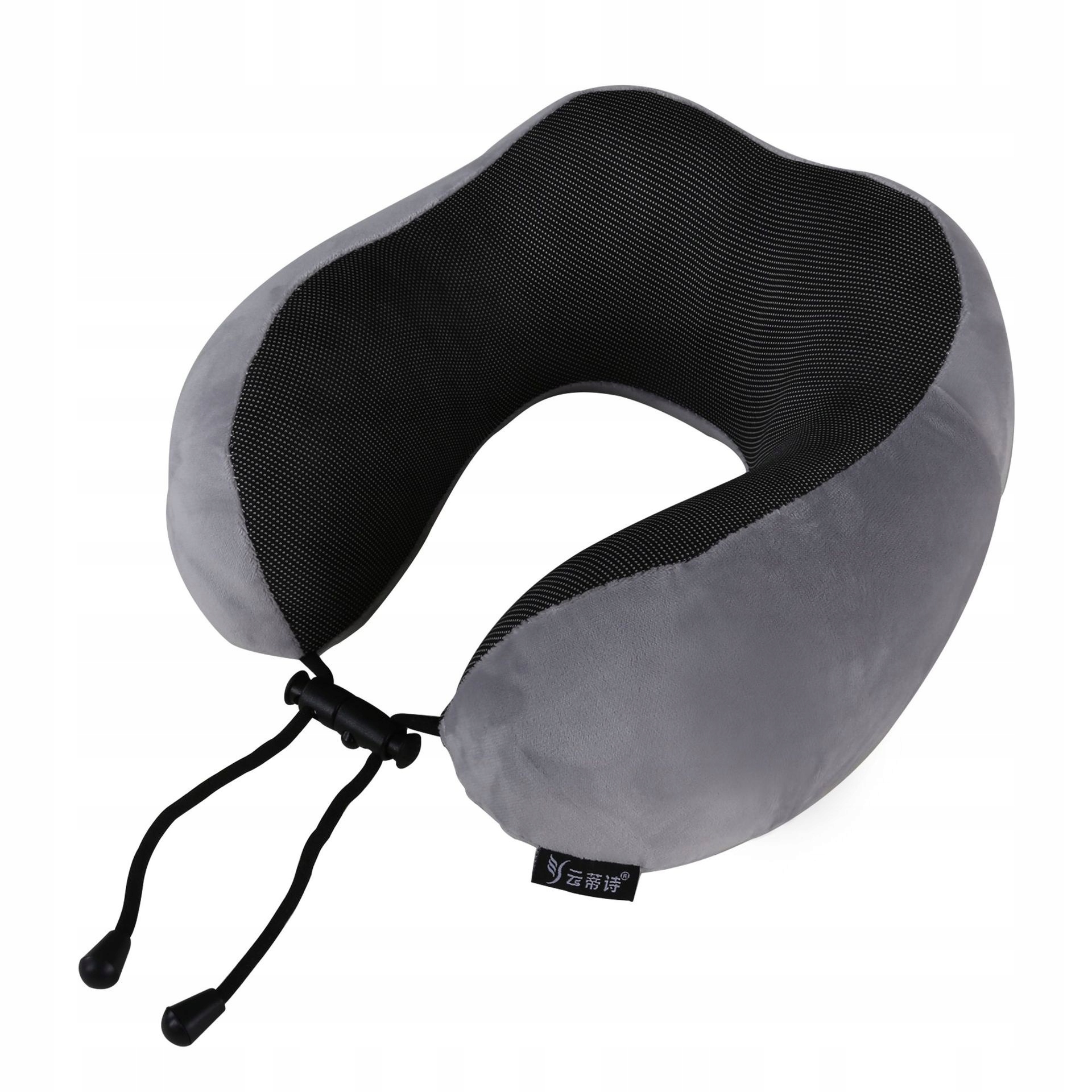 

Poduszka podróżna rogal 3D szara memory foam