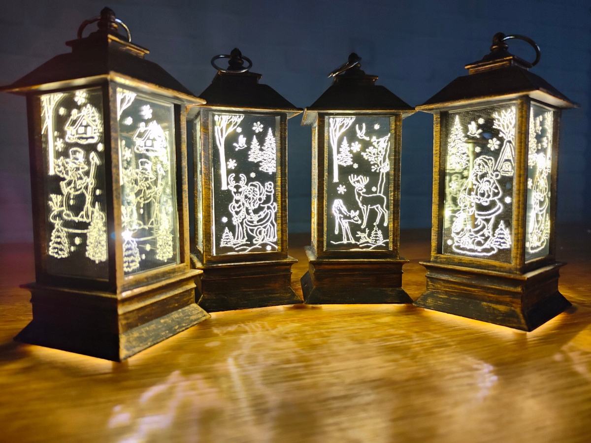 ŚWIĄTECZNA LATARENKA DEKORACJA LAMPION LED ŚWIĘTA Marka Decortrend