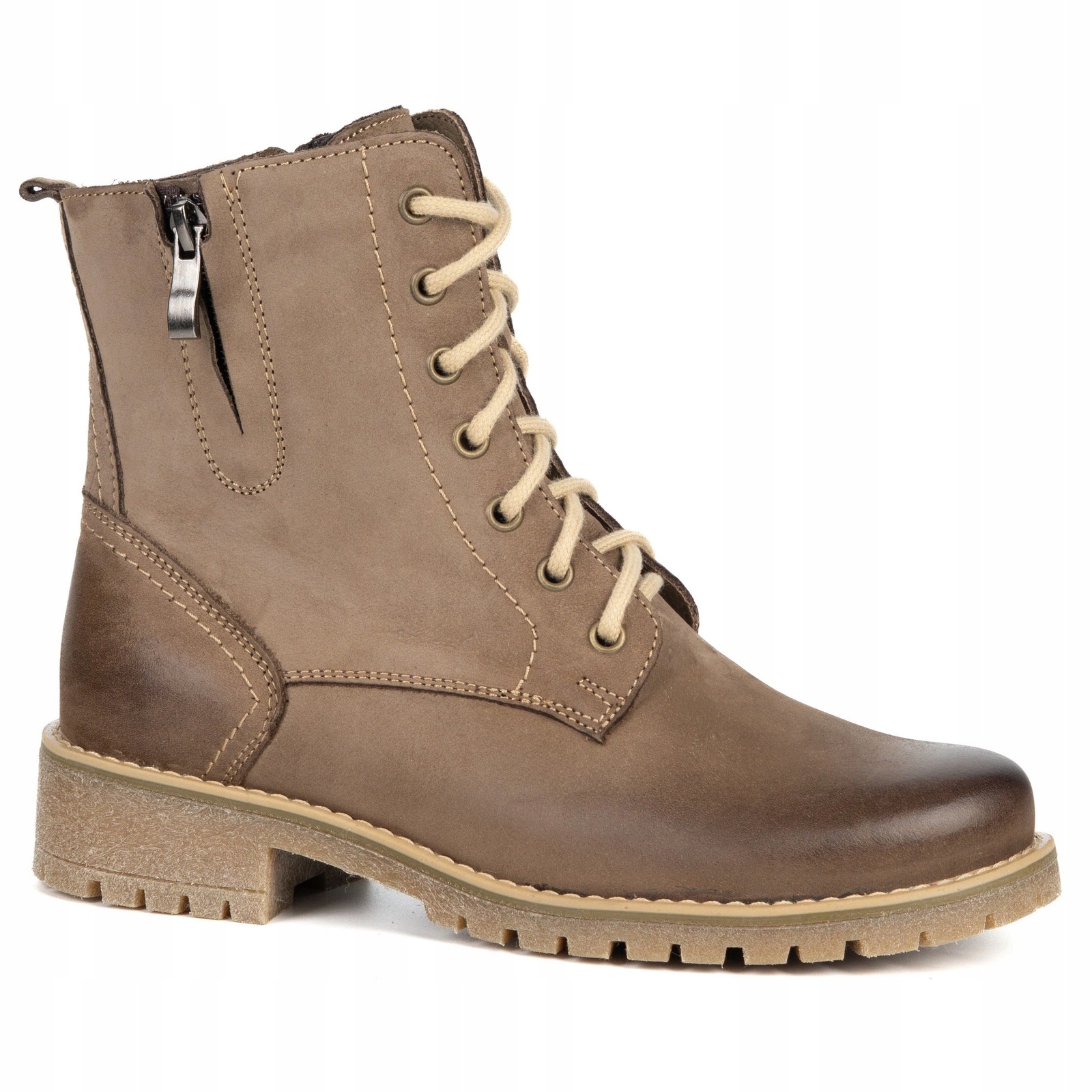 Olivier Lauren Dámské kotníkové boty zimní kožené zateplené zelené 39