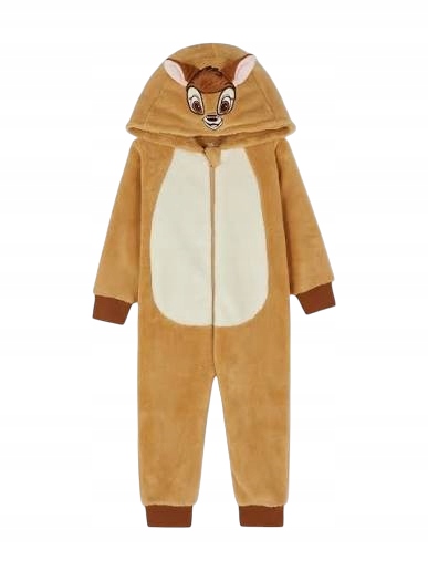 CIEPŁY KOMBINEZON ONESIE PAJACYK DISNEY BAMBI PIŻAMKA POLAR