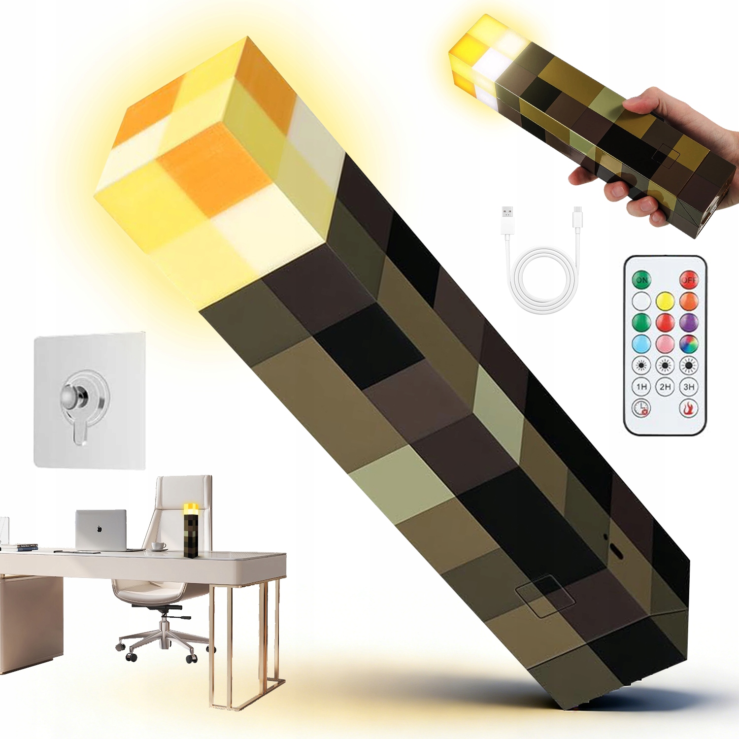 Lampa Latarka Ze Światłem Podobnym Do Plamy Ognia Funkcja Timer
