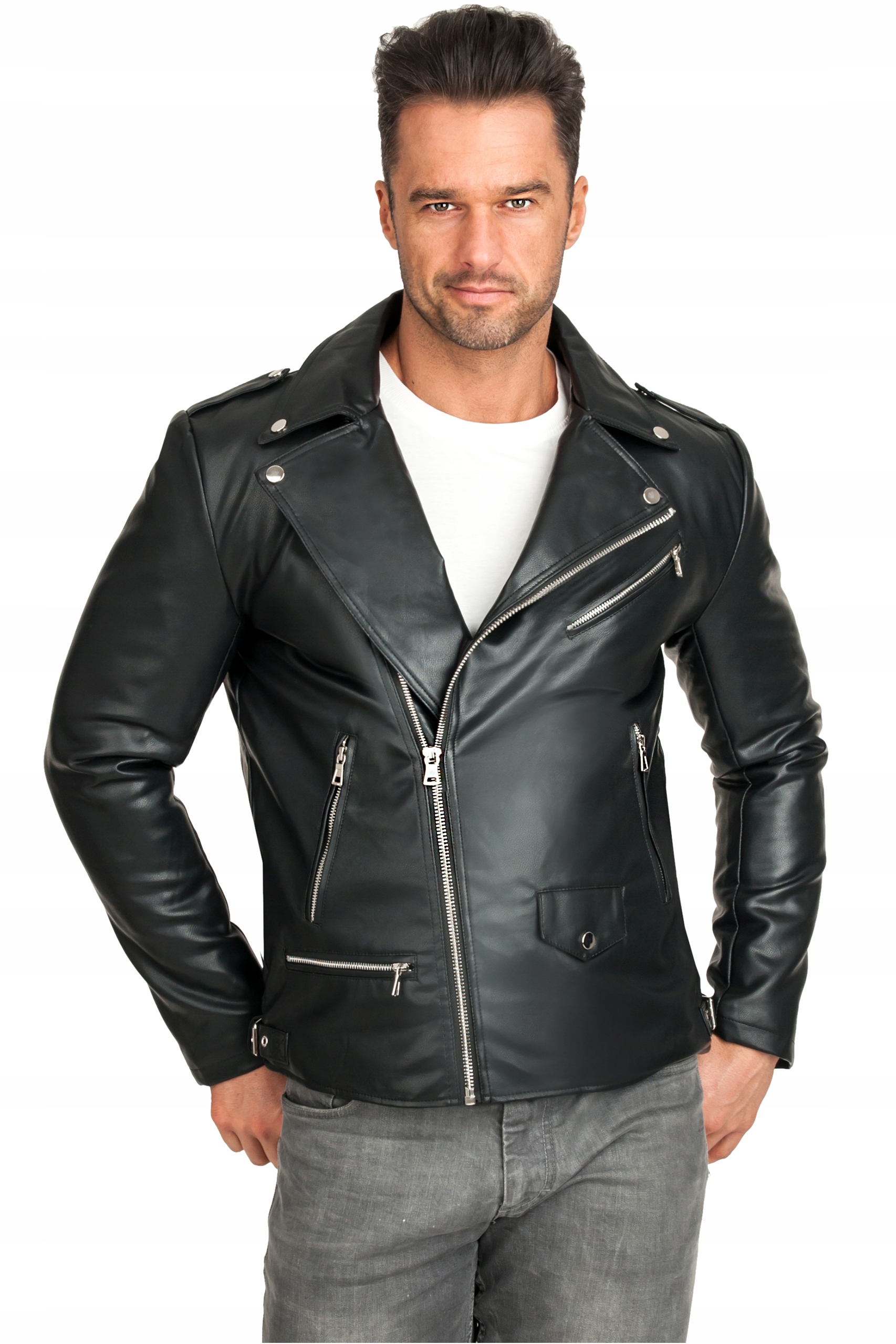 KURTKA WIOSENNA MĘSKA PRZEJŚCIOWA PUCHOWA BOMBERKA Długość do pasa