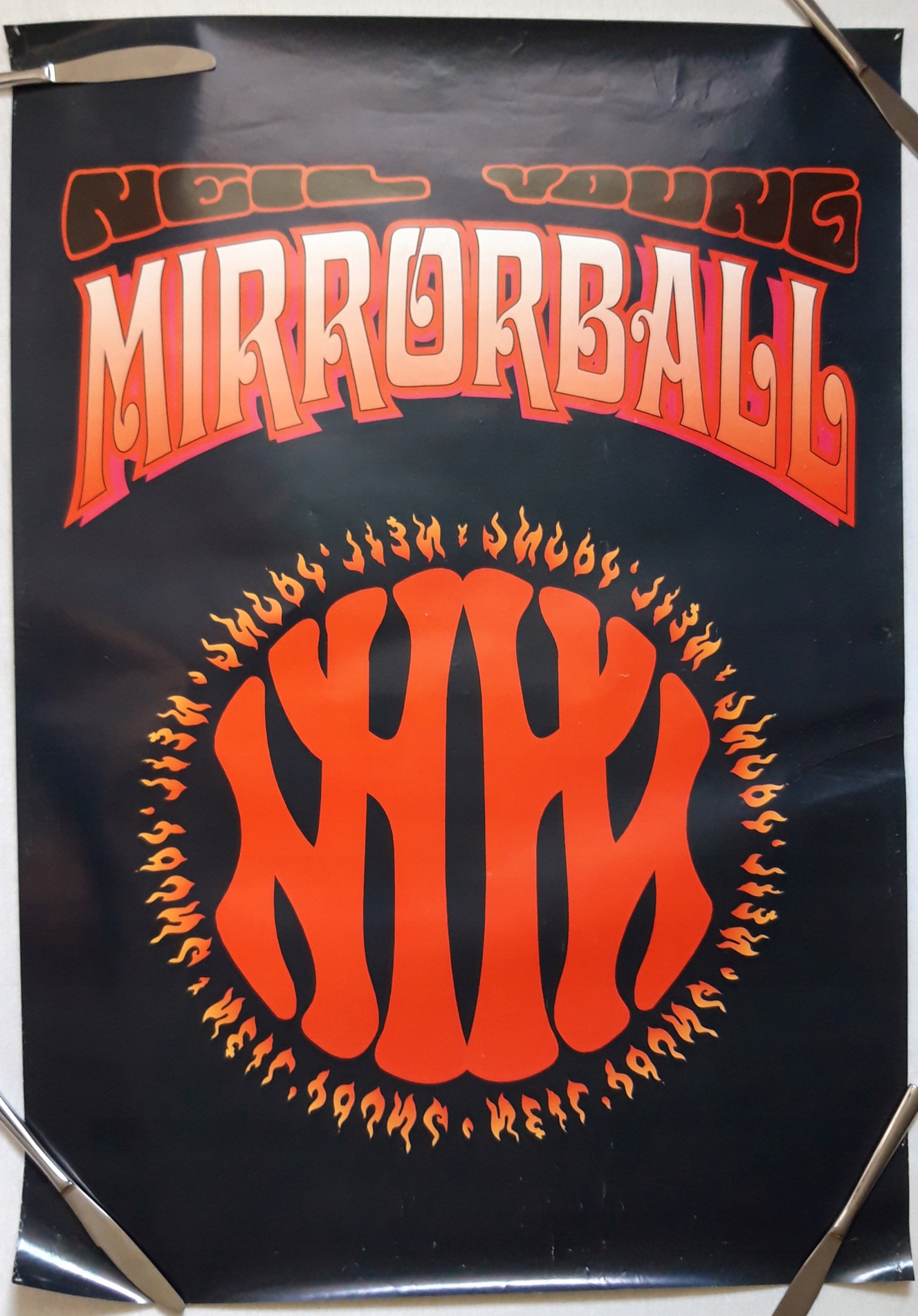 Neil Young / Pearl Jam Mirror Ball (plakat) 12558438698 Sklepy
