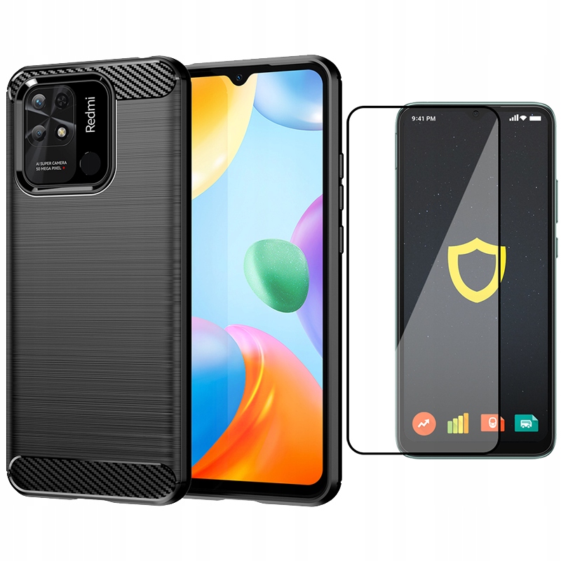 

Etui Pancerne Carbon Do Xiaomi 10C Szkło