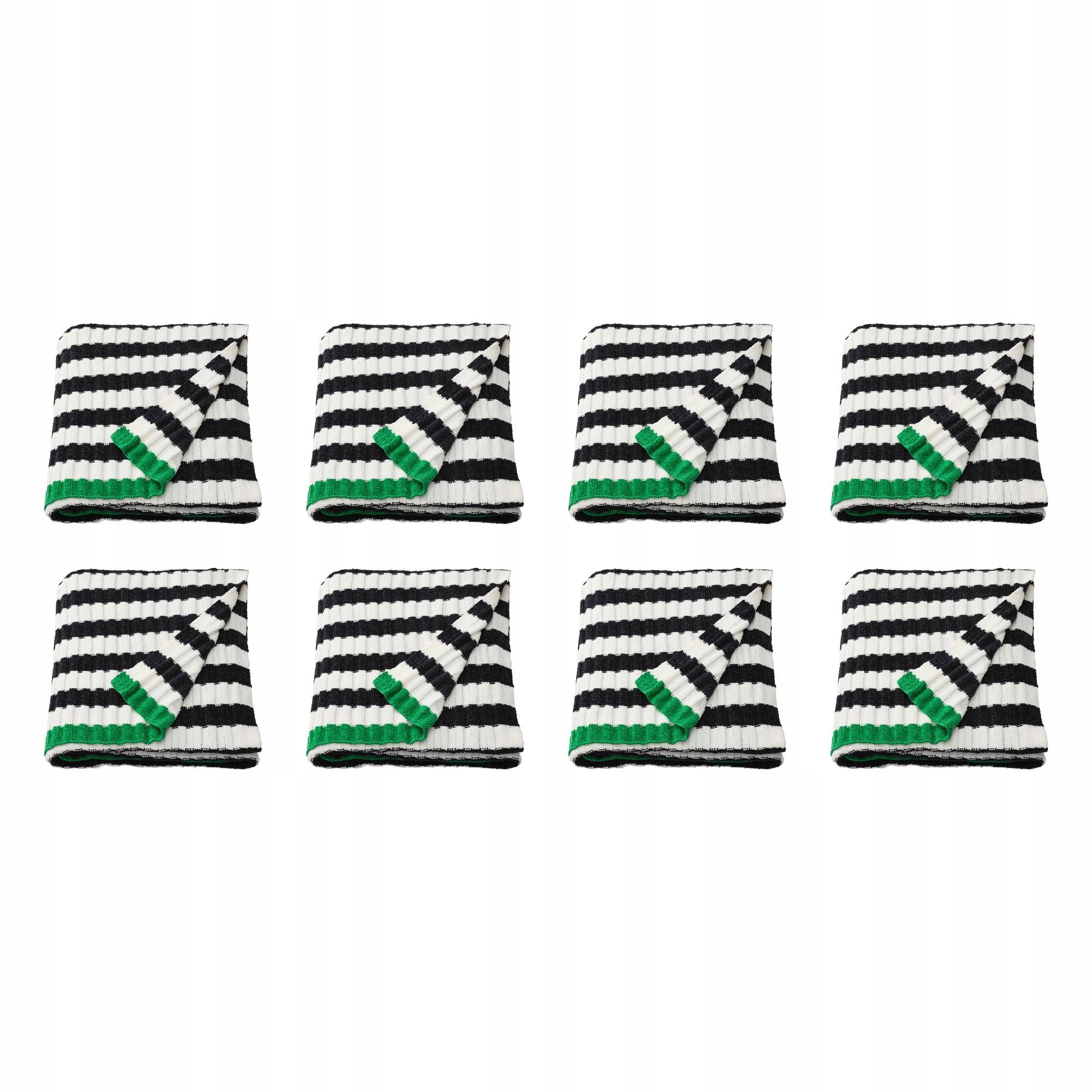 8 ks Pled černý bílý 130x170 cm Mossmott