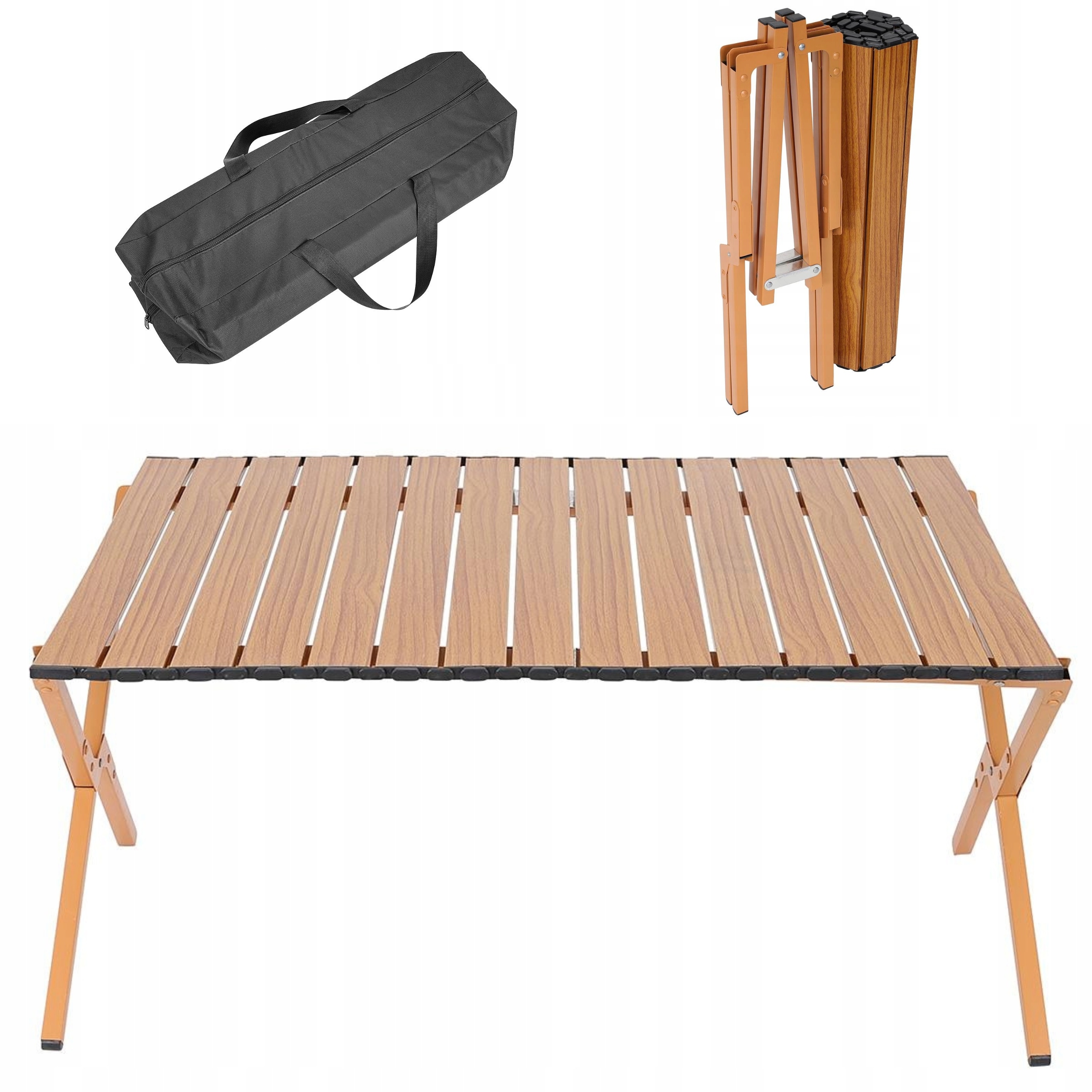 Stół Biwakowy Składany W Harmonijkę Enero Camp 88x60 CM Torba Lekki