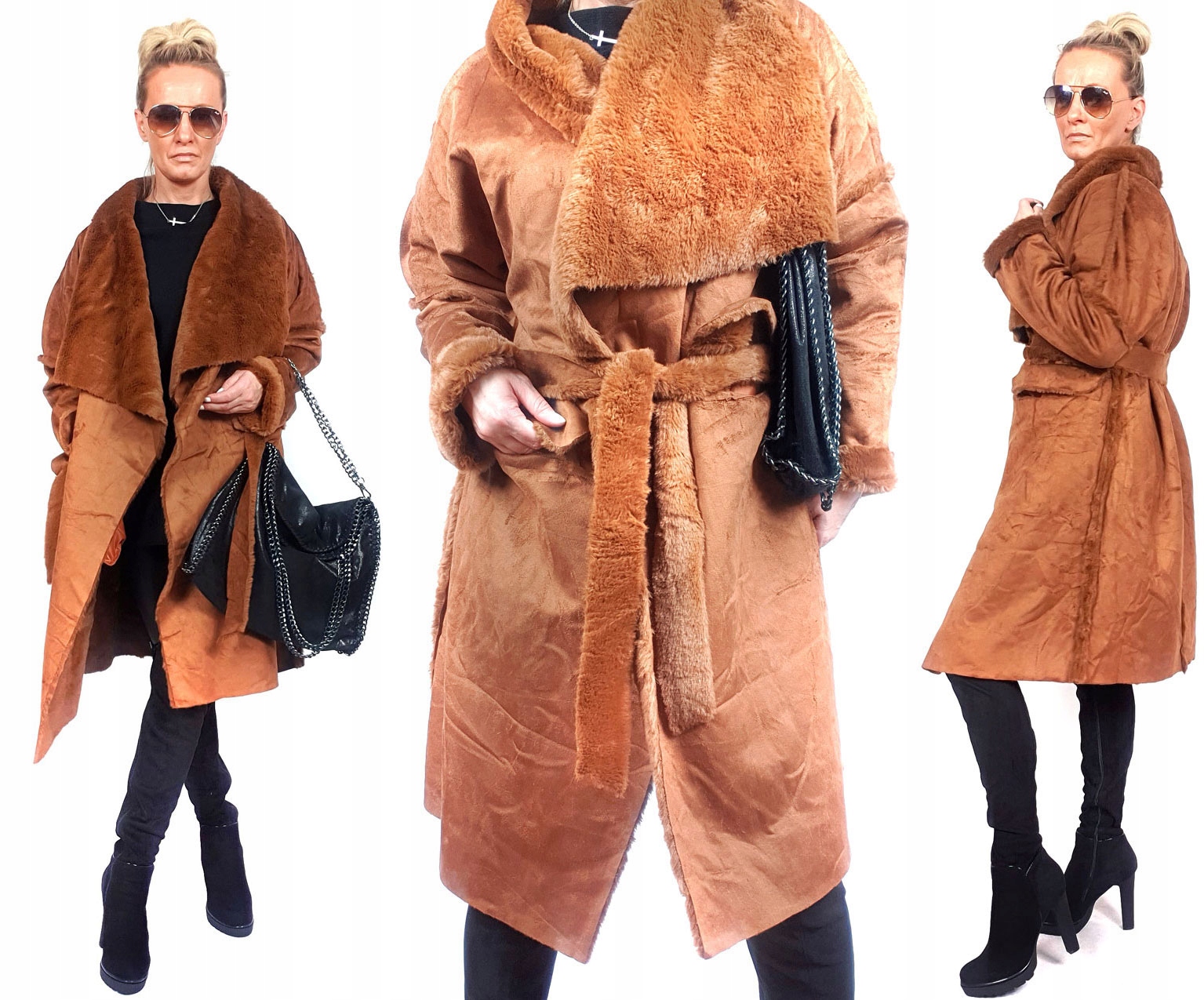 

Płaszczyk Futerko Eko Kożuch Zimowy Futro Luxury