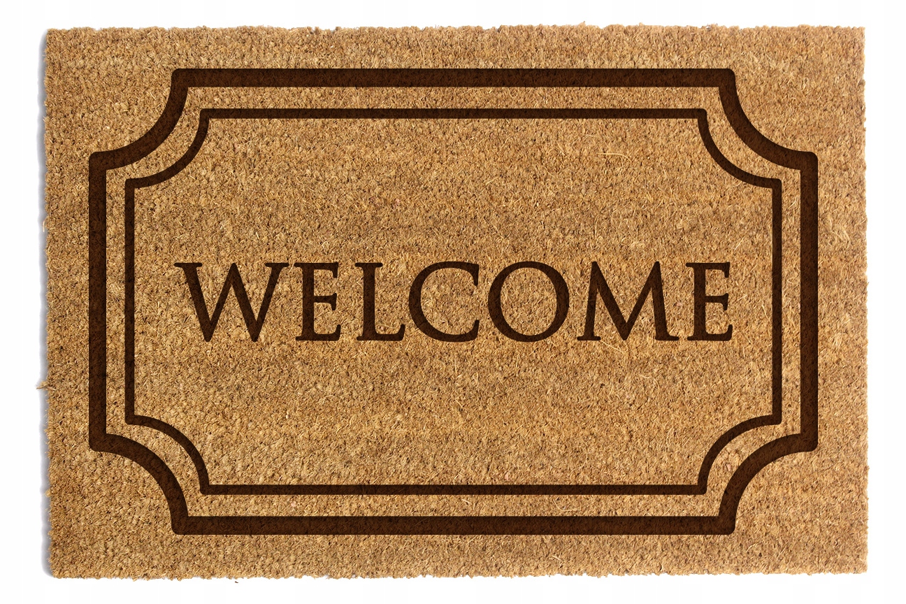 Stěrač Pod DVEŘE60 x 90 cm "Welcome" Kokos