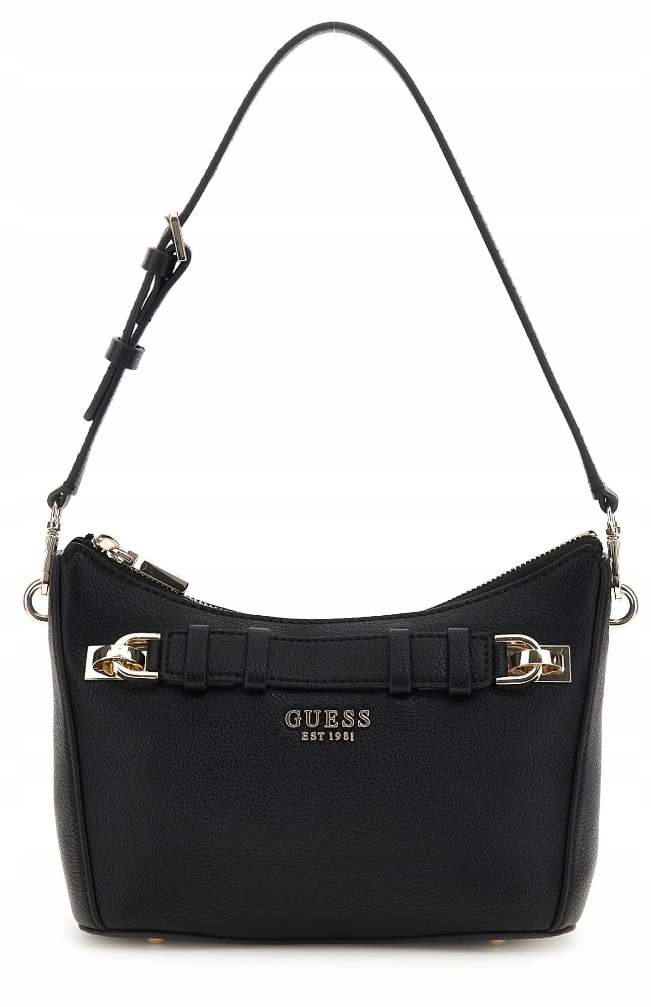 Guess Kabelka Gregoria Top Zip Shoulder Bag Černá