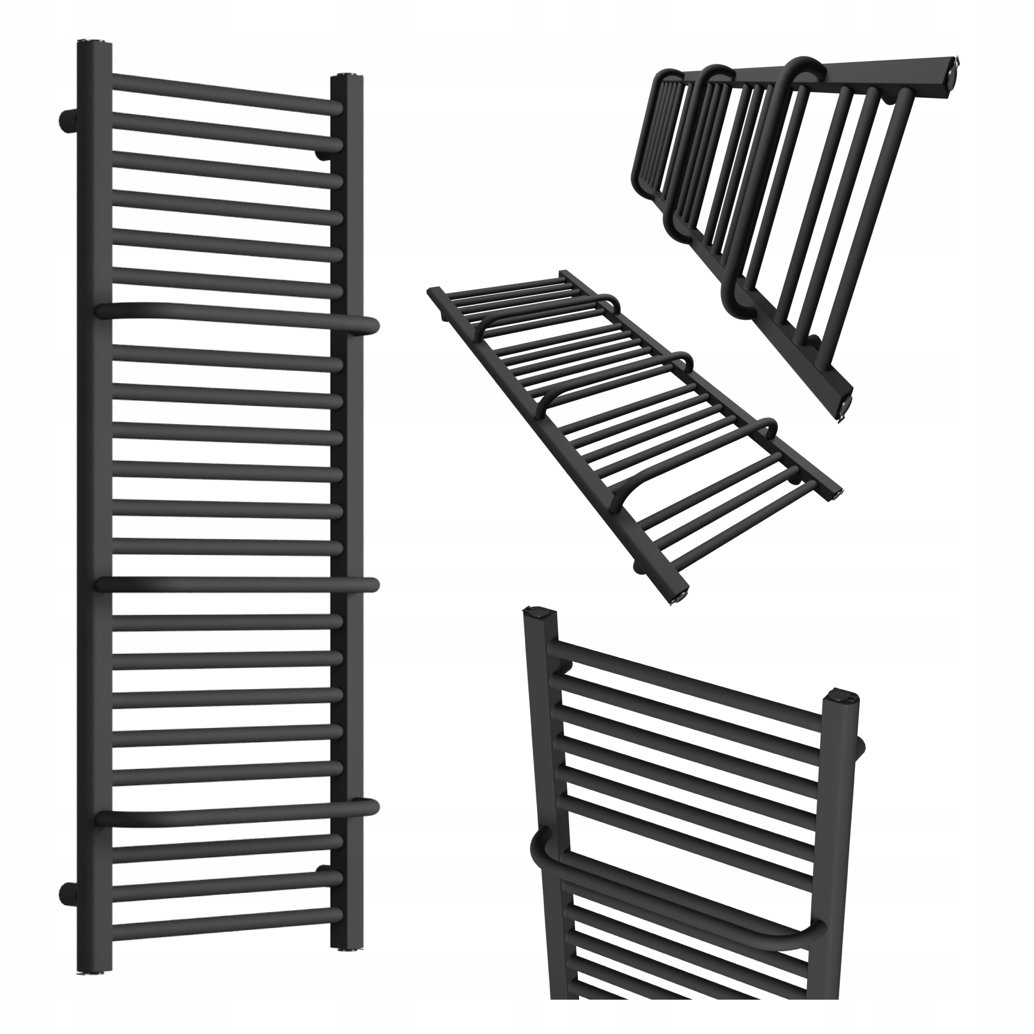 Koupelnový Radiátor Power 940x650 Černý Mat