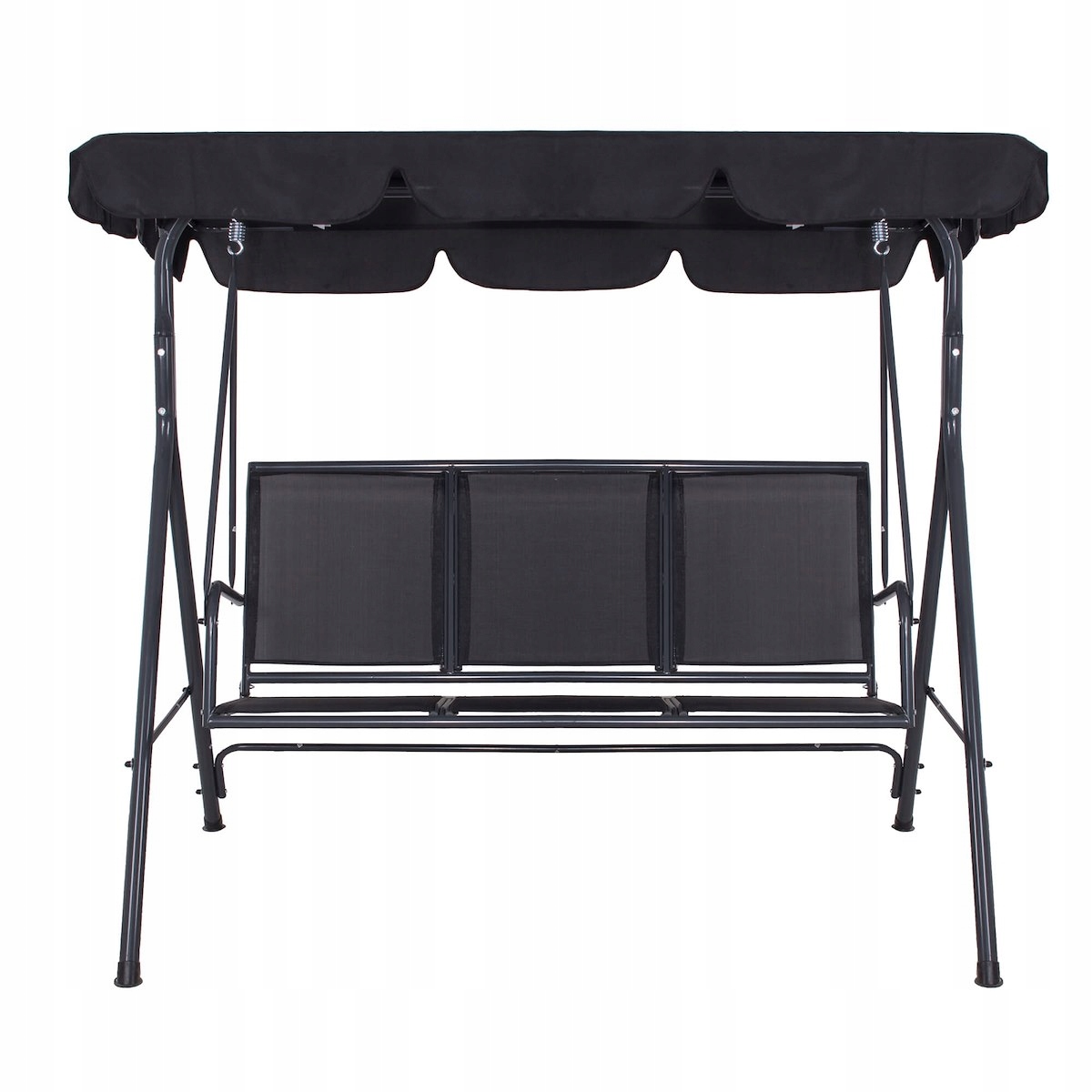 HUŚTAWKA OGRODOWA WOLNOSTOJĄCA 3 OSOBOWA BUJANA ŁAWKA CZARNA DASZEK MOCNA Stan opakowania oryginalne