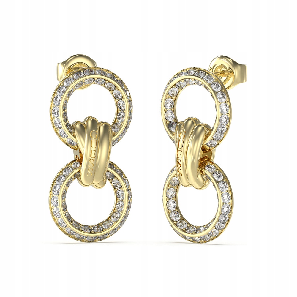 Náušnice zlaté Guess zirkon kolečko