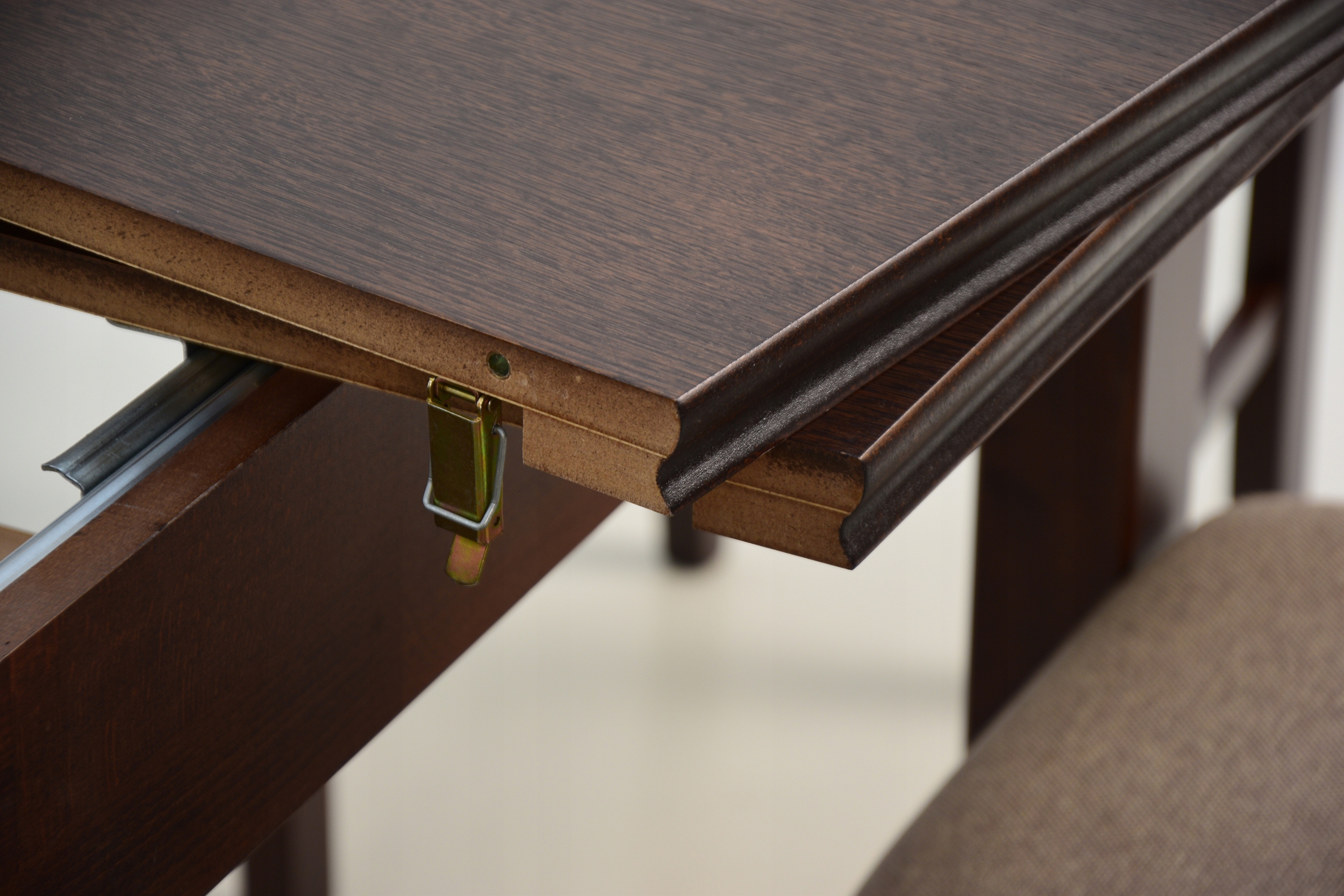 STÓŁ okleina 100x200/300 + 10 x krzesło ORZECH Grubość blatu 3.2 cm