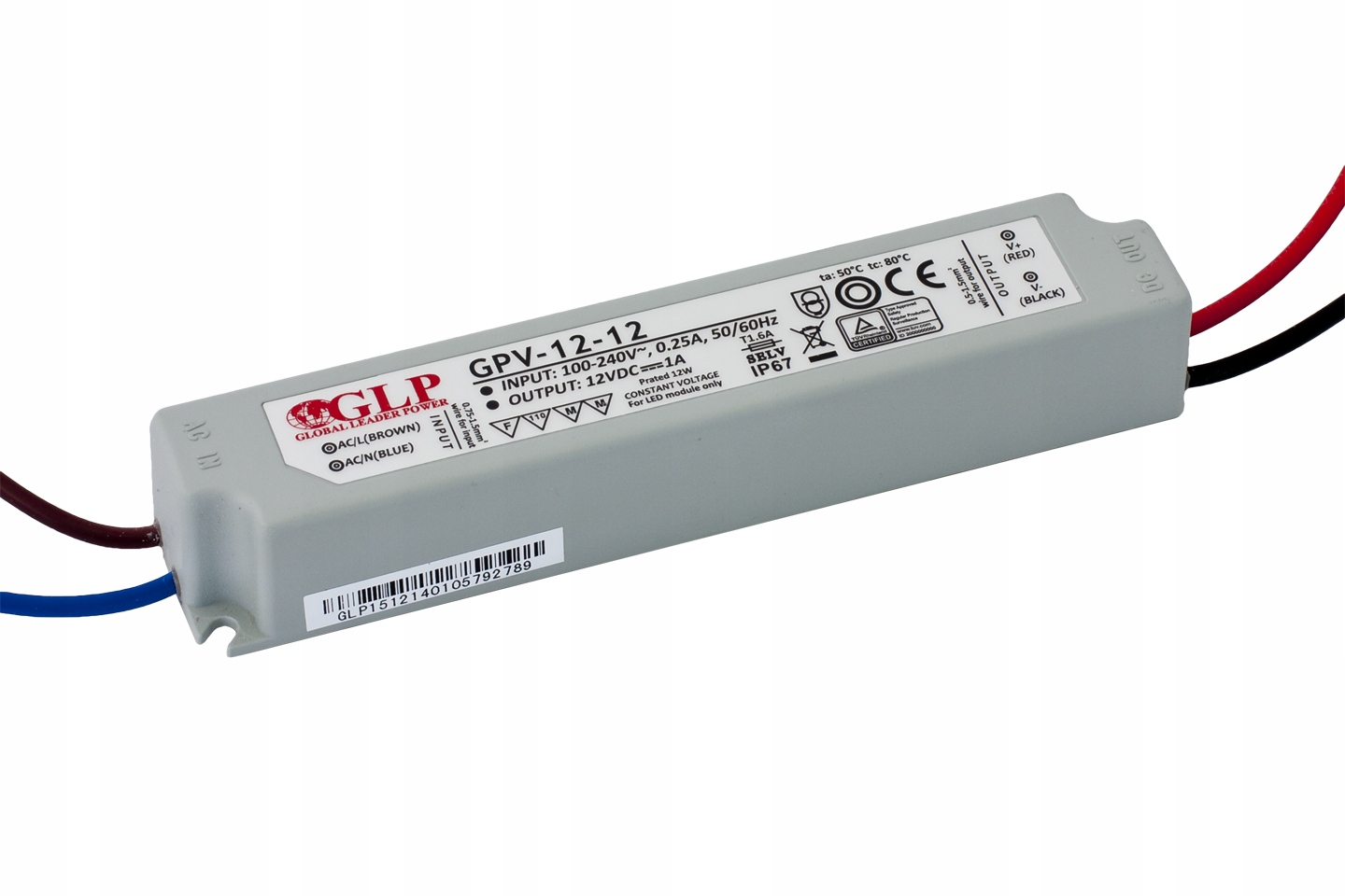 

Zasilacz Glp Hermetyczny IP67 12W 12V DC 1A Do Led