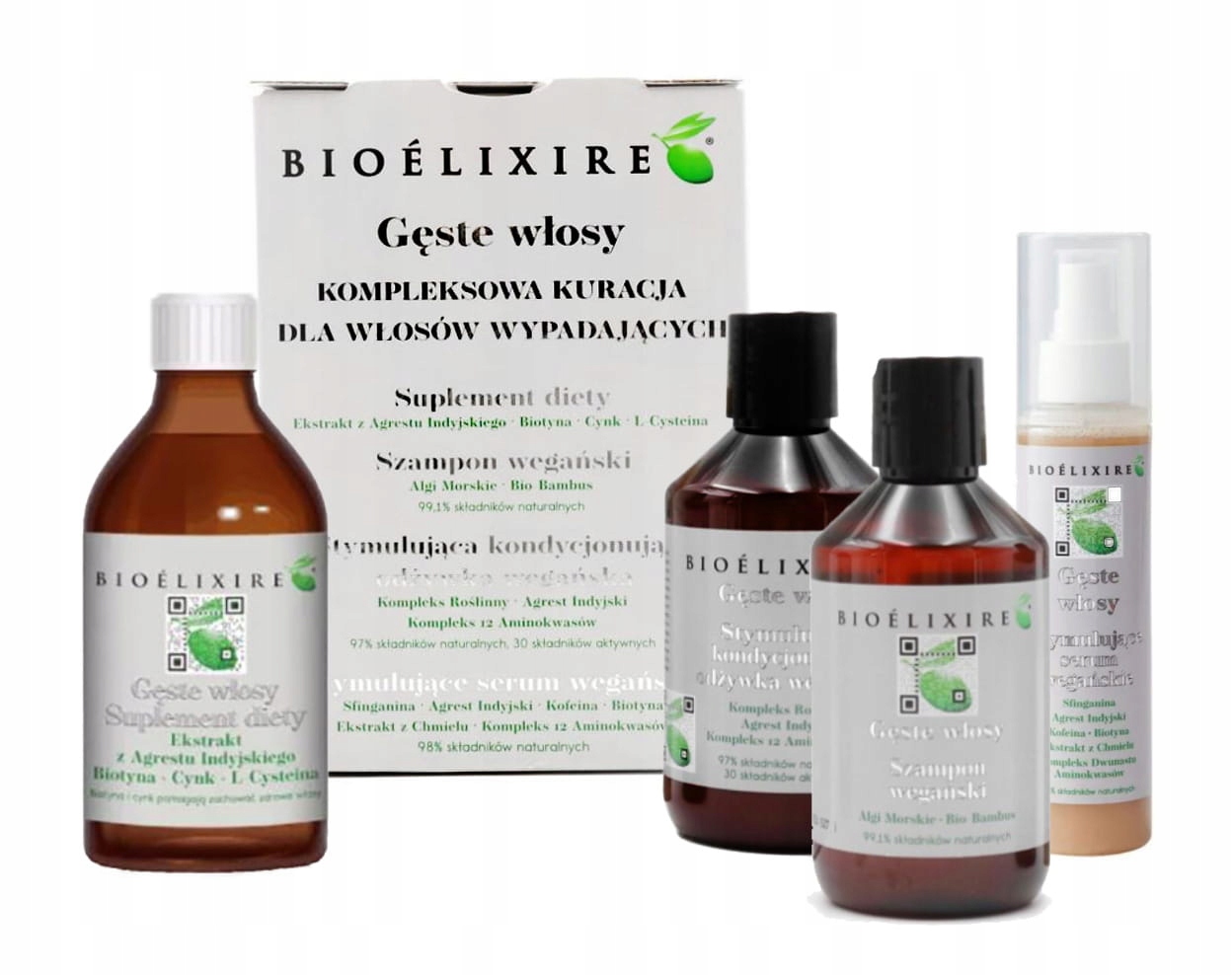 Bioelixire Szampon, Odżywka, Serum i Suplement zes
