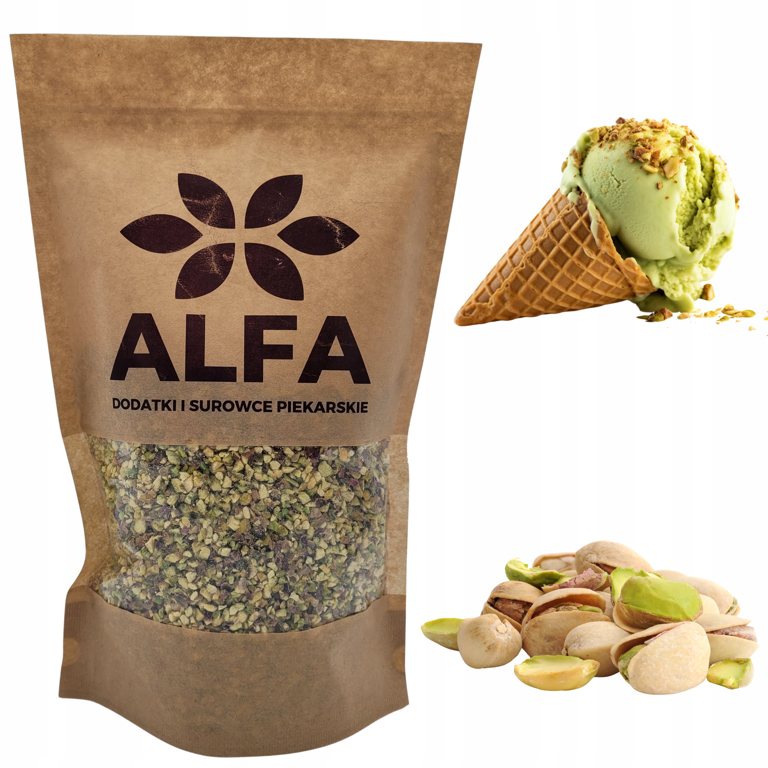 Pistacje łuskane kostka niesolone 500g ,Wysoka jakość, Bez Soli