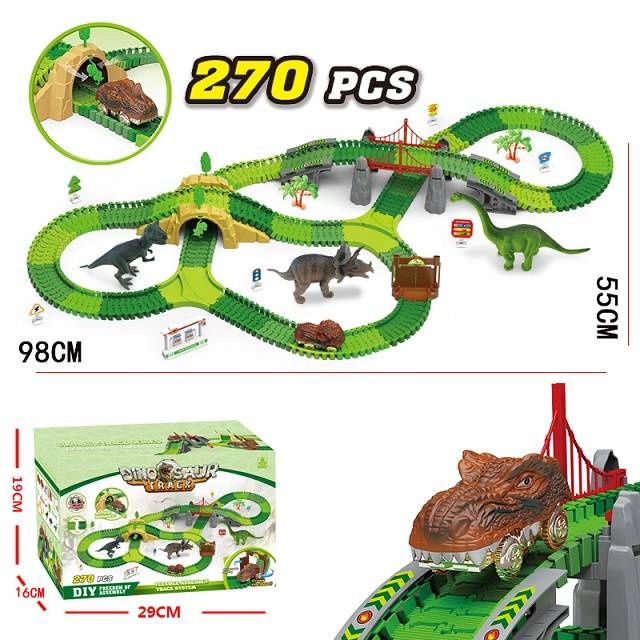 TOR WYŚCIGOWY DINOZAUR DINO PARK 270 EL XXXL 360cm Płeć chłopcy dziewczynki