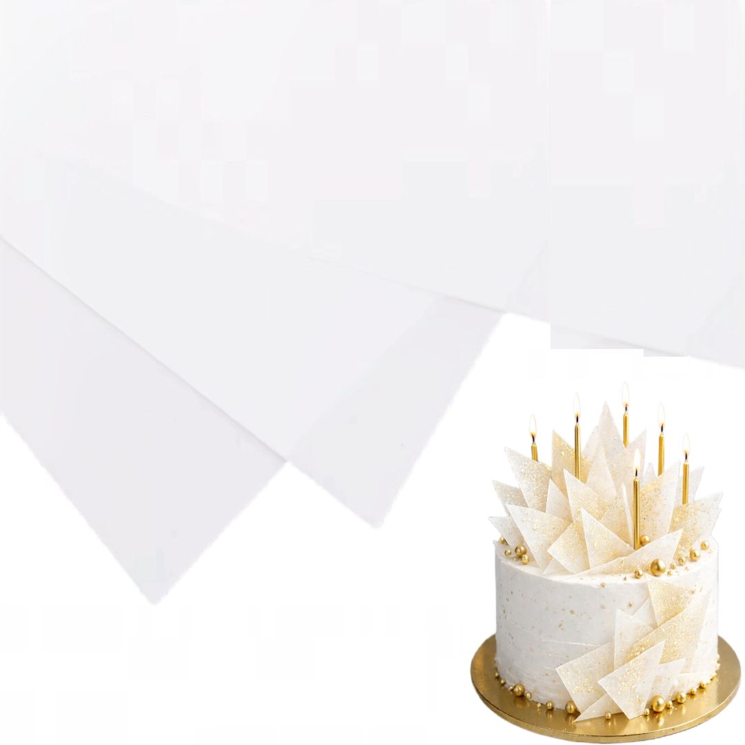 Papier Waflowy Biały Saracino 0,3mm A4 100szt Opłatkowy Na Tort 1998