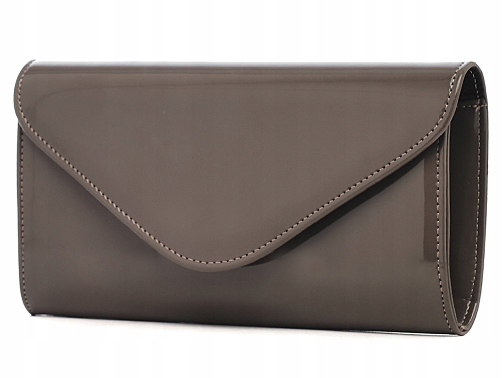 BRĄZOWA KOPERTÓWKA TOREBKA DAMSKA SOLOME S5 LAKIER Marka Solome