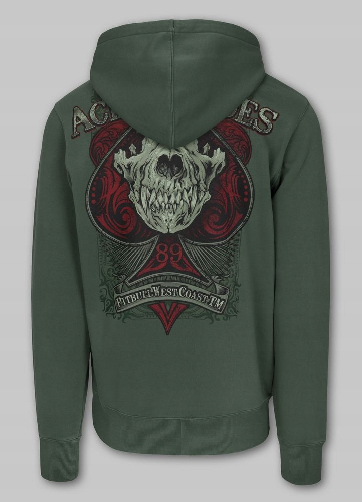 Pánská Mikina s kapucí Pitbull Ace Of Spades Mikina S Klokaní Kapsou s potiskem