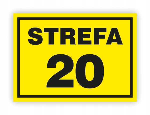 

Tabliczka Bhp 20x15 Strefa 20