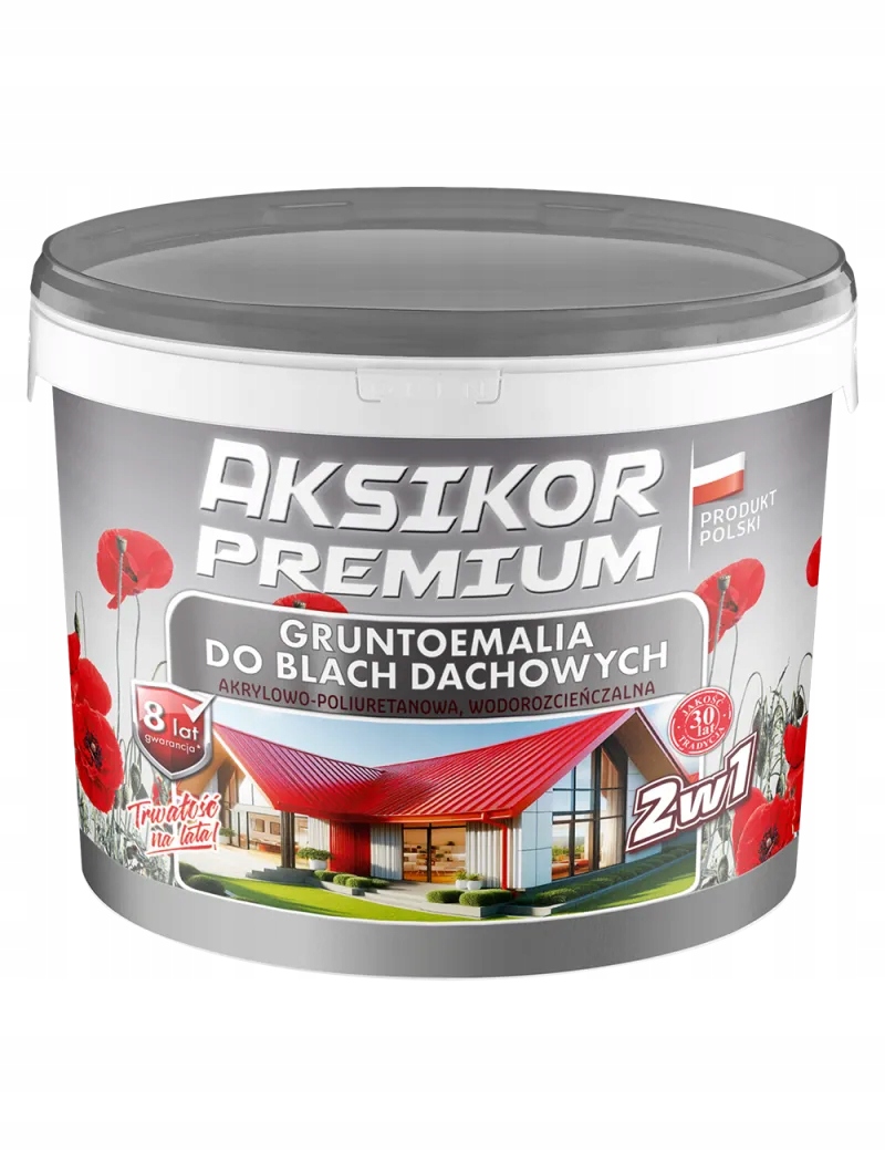 Aksikor Prémiový Základný Náter Na Strešné Plechy Tmavý, Olivový, RAL6006 10 L