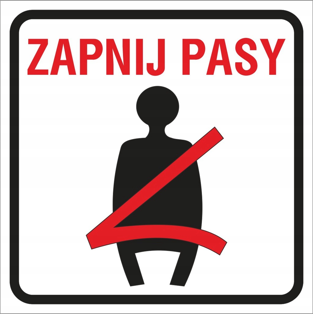 

Naklejka Zapnij Pasy do taksówek taxi Uber Bolt