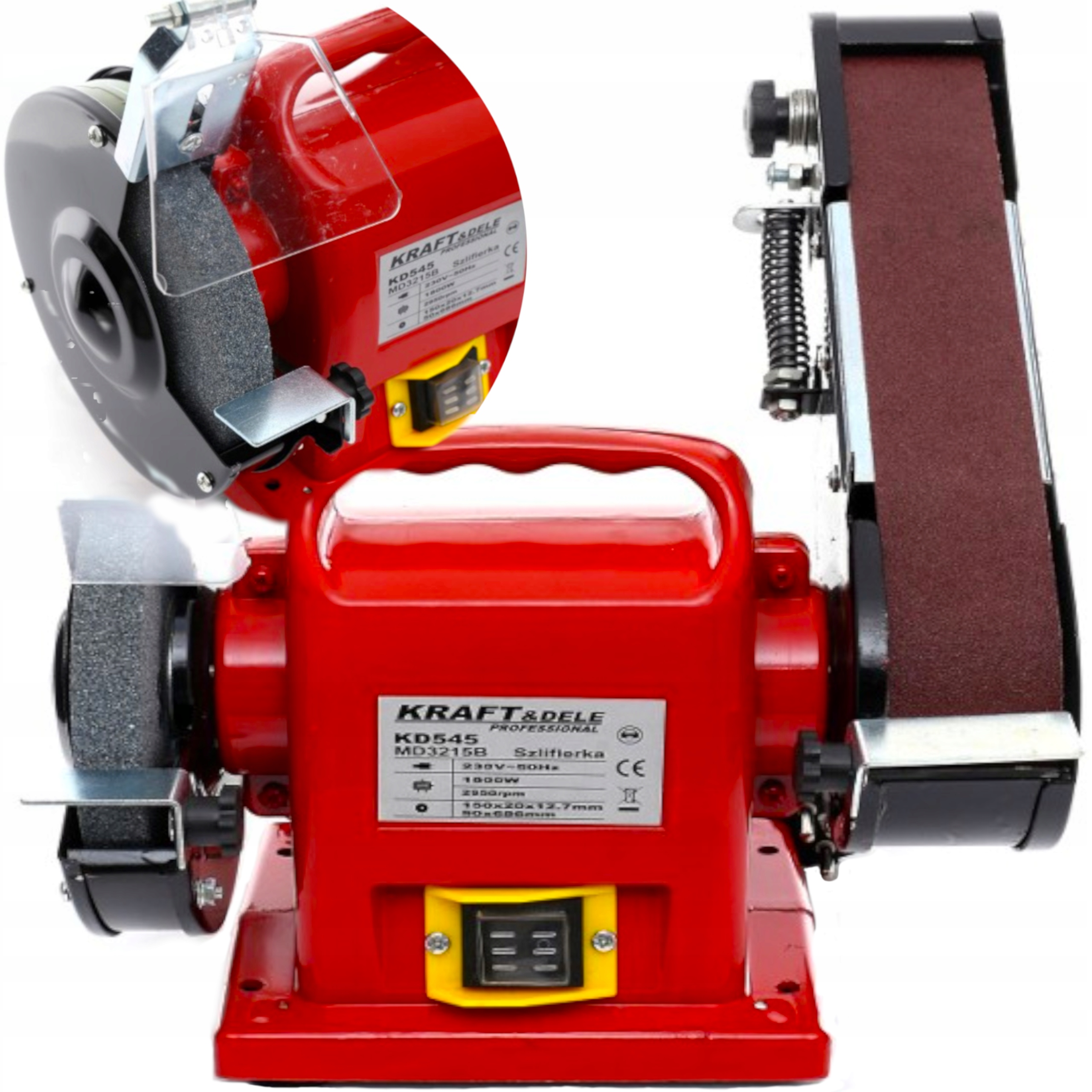 

Szlifierka Stołowa Taśmowa Kamieniowa 2W1 1800W