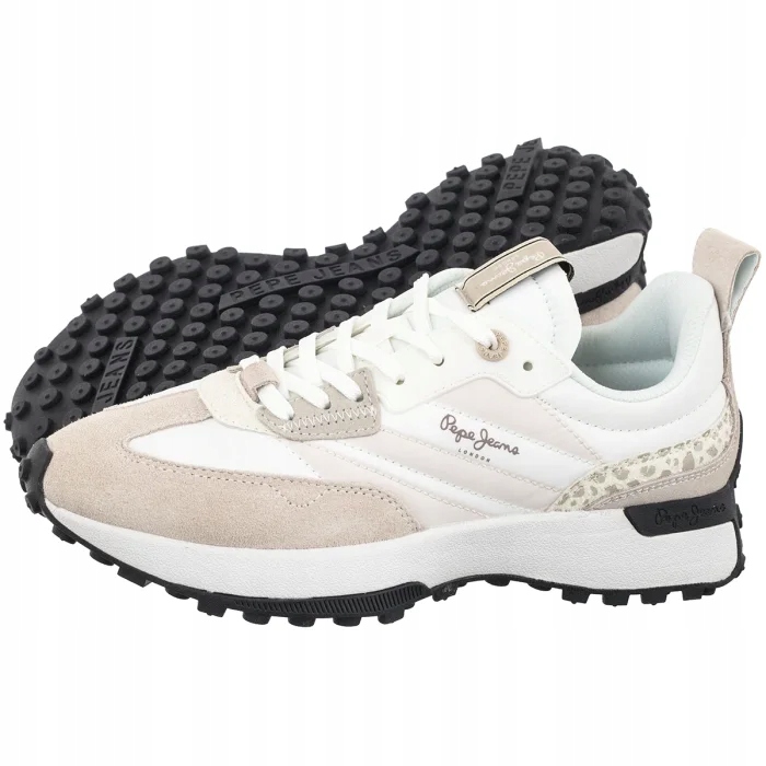 Dámské tenisky Pepe Jeans Lucky Print White PLS60005 Bílé