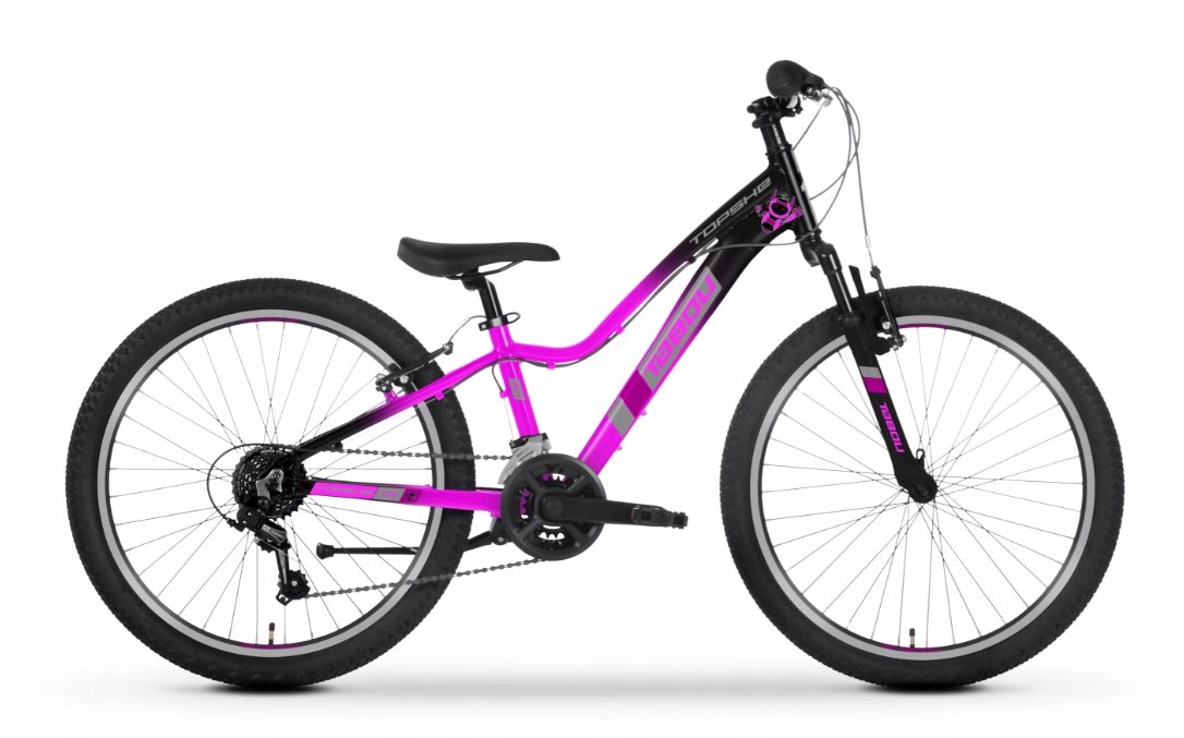 Rower Dziewczęcy Tabou Topshe 24 1.0 Jr Kolekcja 2025 Czarno Różowy