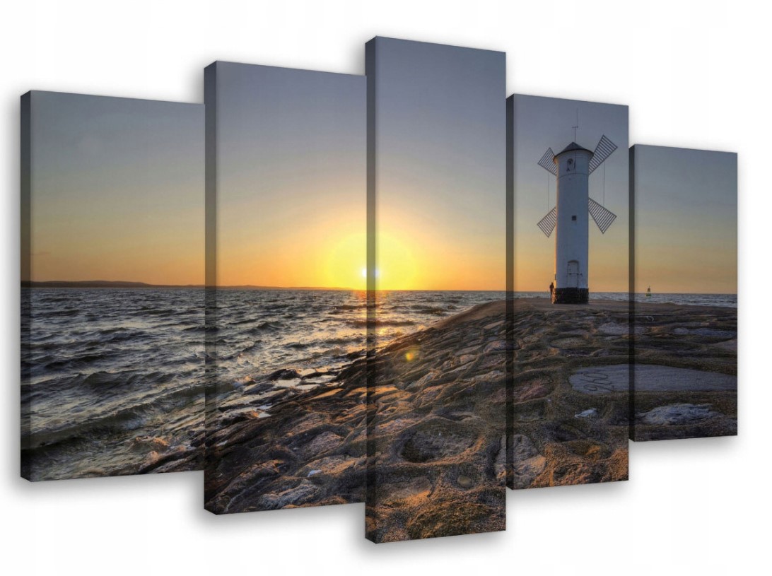 Obraz 100x60 Mořská krajina západ slunce moře vlny příroda moderní