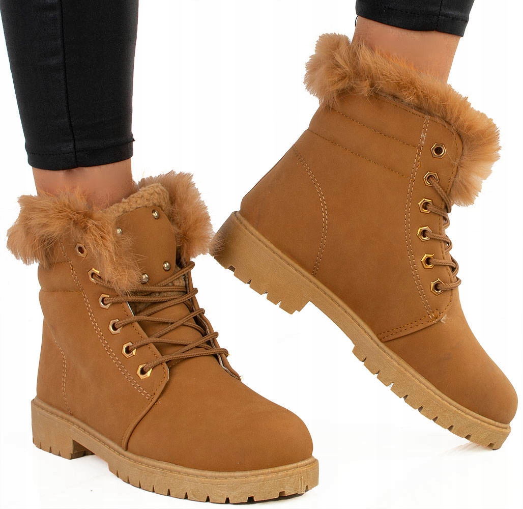 6808 CAMEL OCIEPLANE TRAPERKI BOTKI TIMBERKI 38 Rozmiar 38