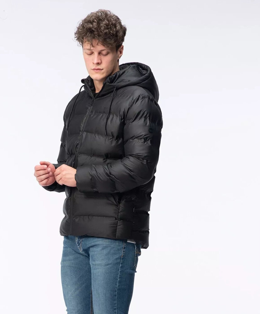 Pánská Zimní Bunda Prošívaná Péřová Bunda S Kapucí Hi-tec Diorro Velikost XXL