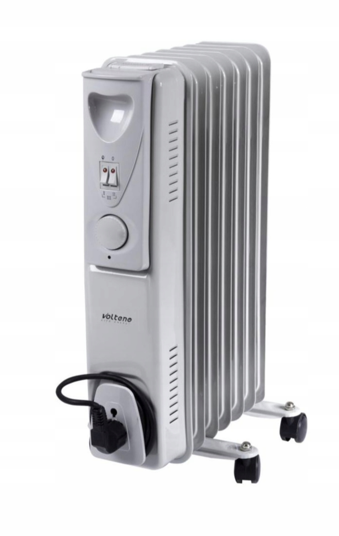 Grzejnik Olejowy Elektryczny 7 Żeber 1500W Szary