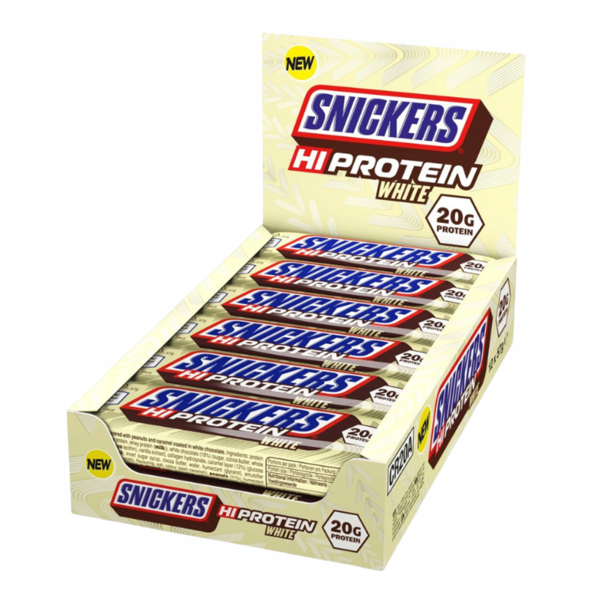 Proteinová Tyčinka Snickers Hi Protein 12x57g 18g Bílkovin Bílá Čokoláda Mars