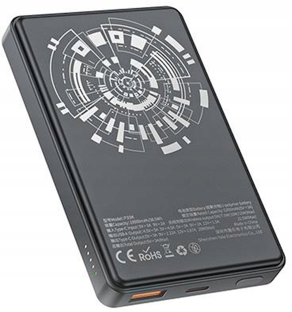 Powerbank indukcyjny Awei MagSafe P33K 10000mAh 22.5W Czarny