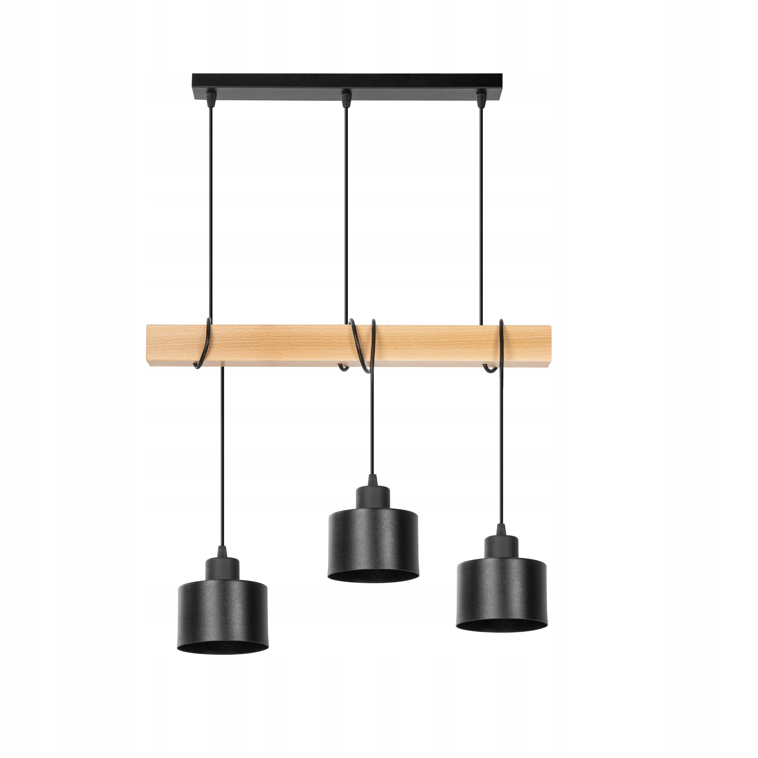 

Lampa Wisząca Belka Drewniana Walec Puszka Loft