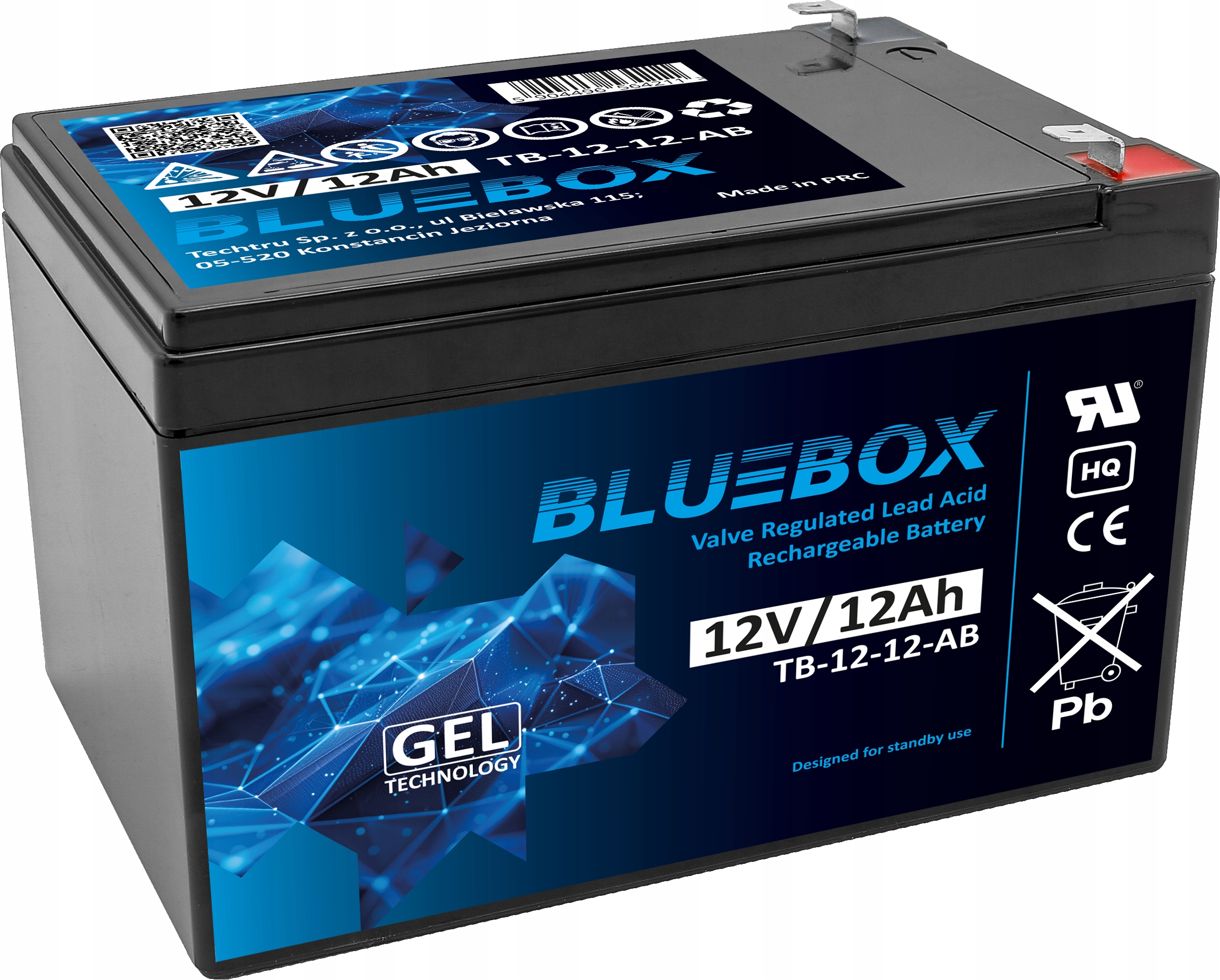 Akumulator Żelowy Bluebox 12-12 Ups Alarm 12V 12Ah