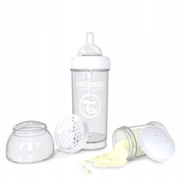 

TwistShake Butelka antykolkowa 260ml biała 2m+