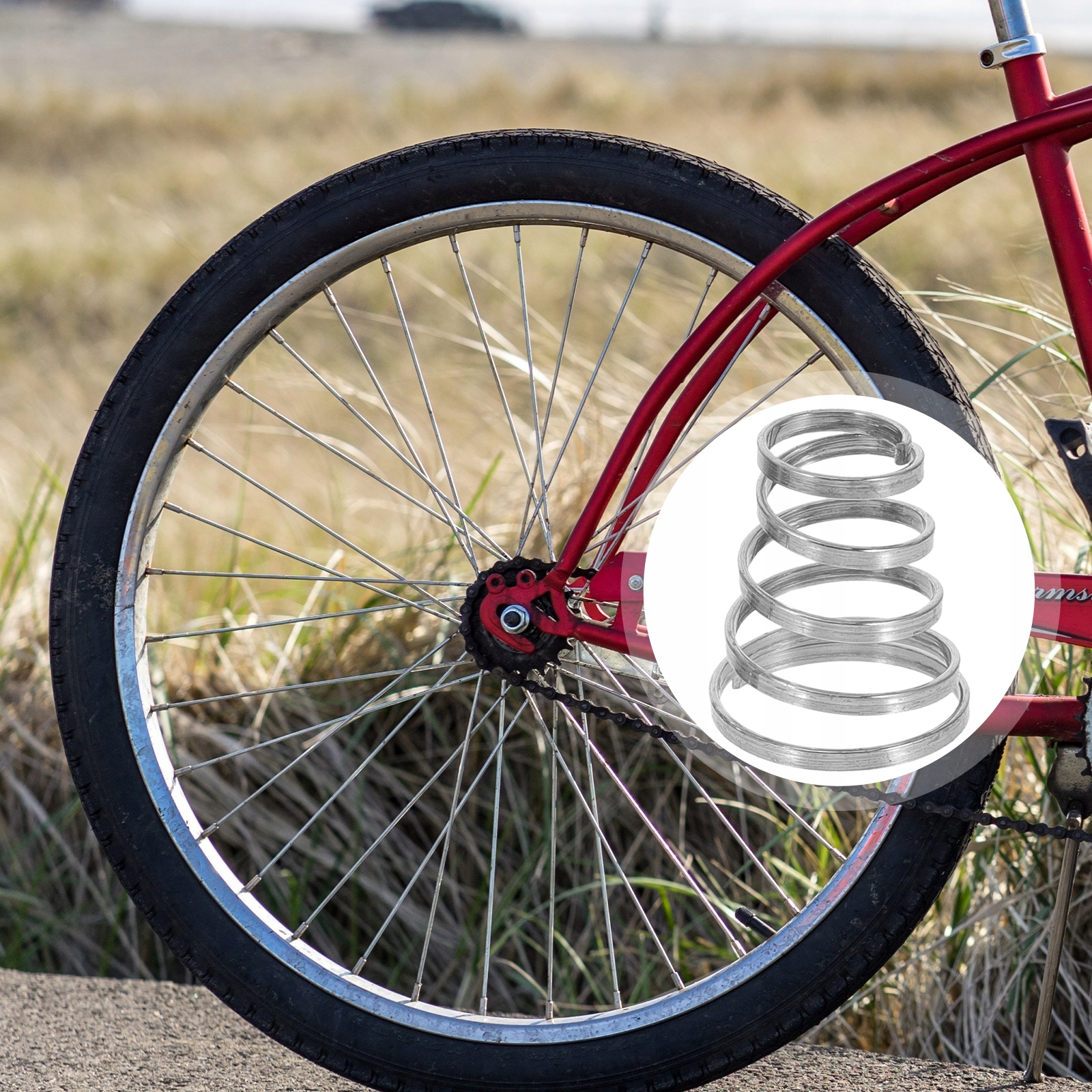 SPRĘŻYNA OSI KOŁA ROWERU Marka bez marki