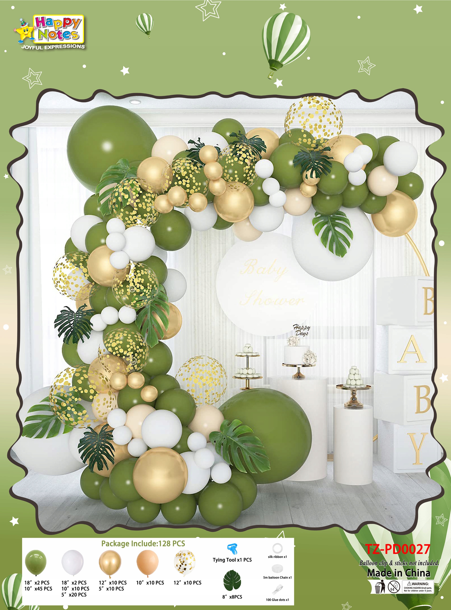 

Girlanda Balonowa Liście Balony Urodzinowe Zielone