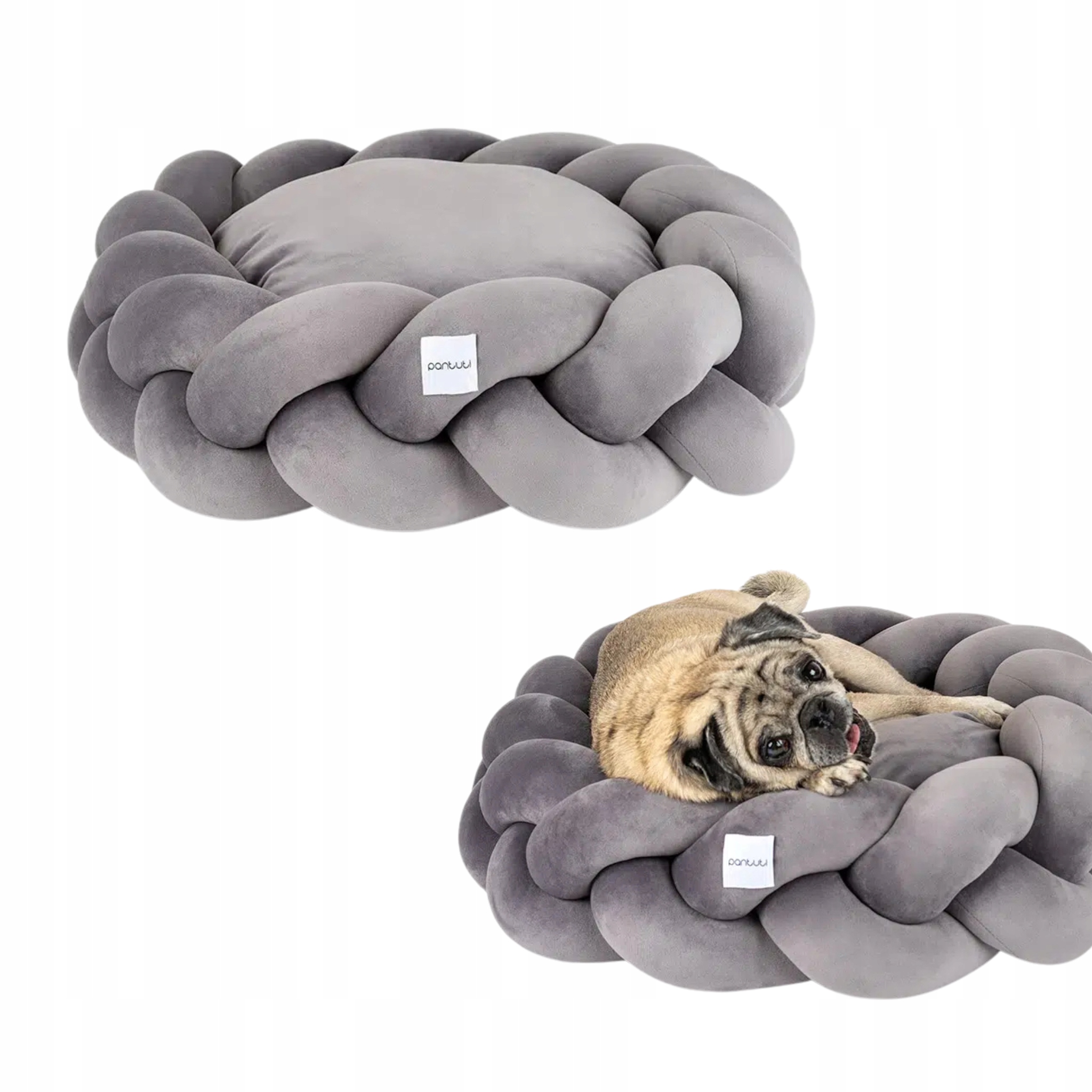 Levně Elegantní pelíšek pro psa Elżbieta, barva šedá #80 M