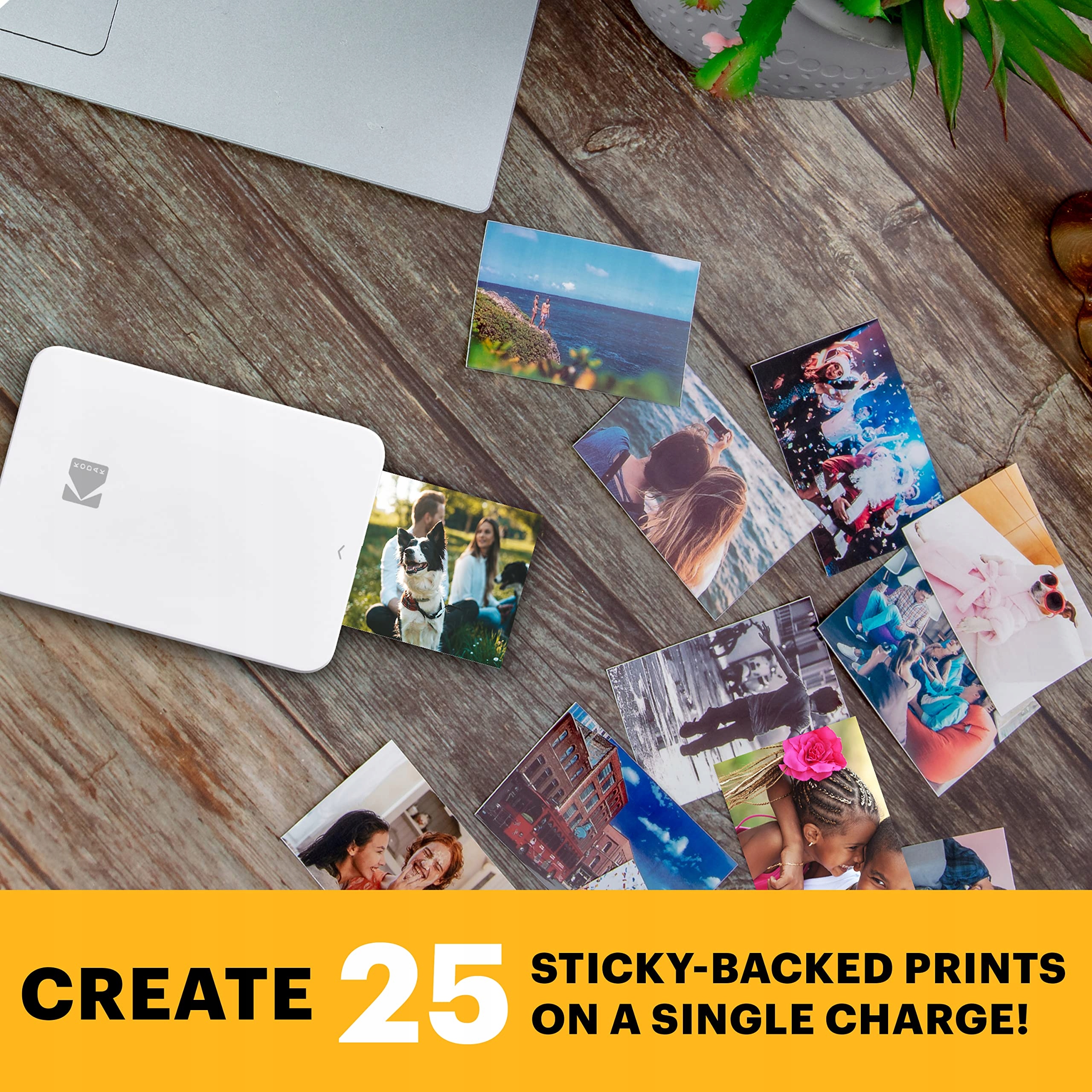 KODAK Step Slim Mobilny Drukarka Zdjęć Zink 2x3 Bluetooth iOS Android Biały — miniatura 5