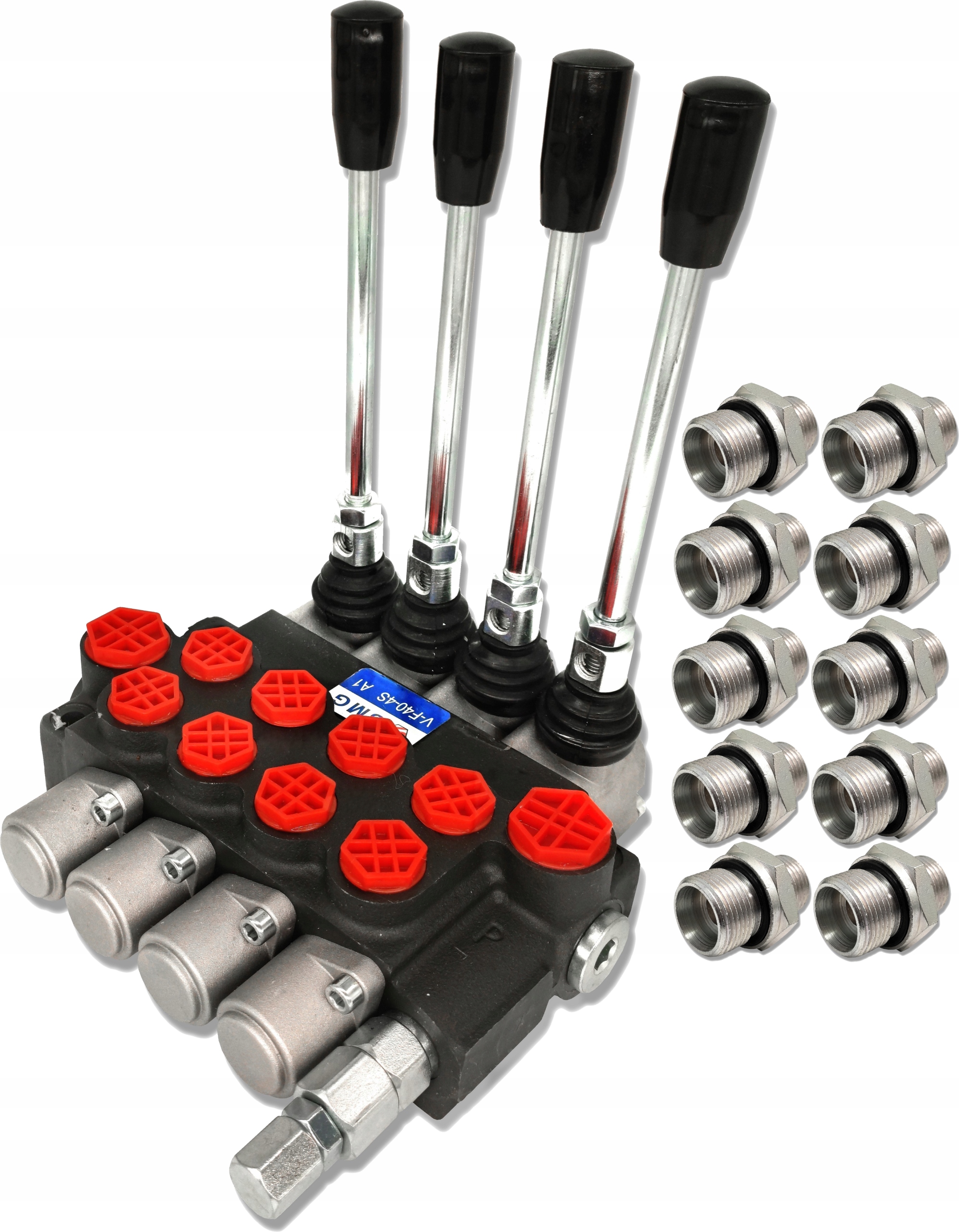 4-SEKČNÍ Hydraulický Rozdělovač 40 L Přípojky