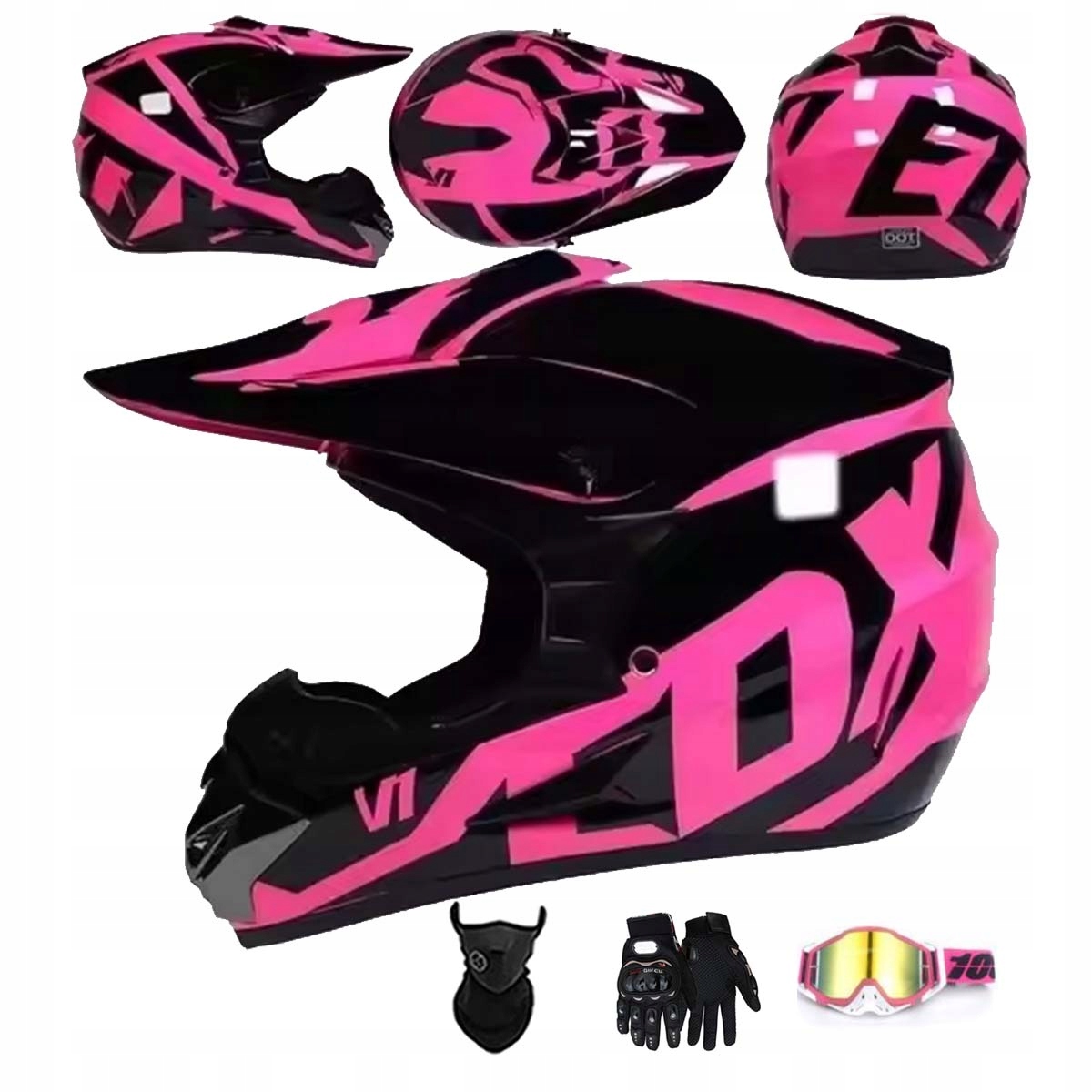 Motocyklová Přilba Lehká Enduro Quada Brýle Rukavice Maska S