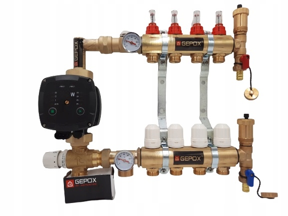 Rozdělovač 3 okruhů Gepox pro podlahovku GRSA16PRO