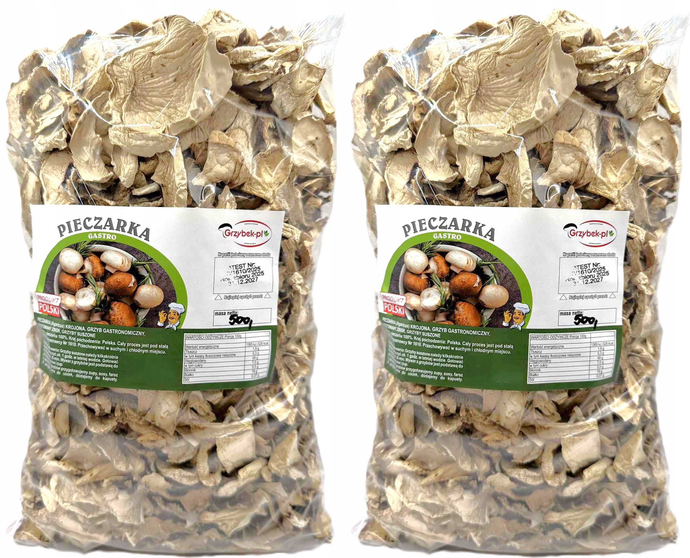 Pieczarka Gastro 5kg Nová Sbírka 2025 Polsko Atest sušené houby