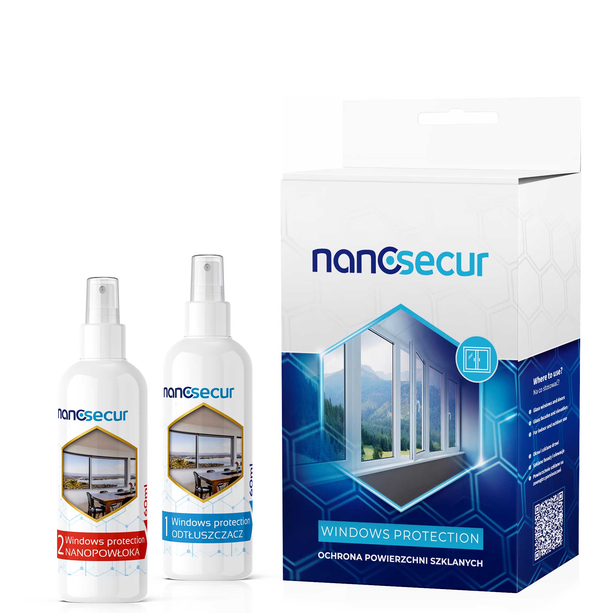 Levně Impregnace na okna ,skleněné fasády Nanosecur 60 Ml