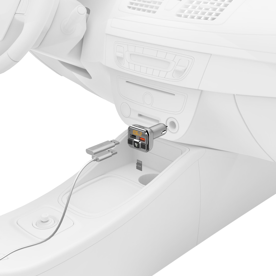 ПЕРЕДАТЧИК FM BT 2xUSB QC GŁOŚNOMÓWIĄCY Код производителя 00188327
