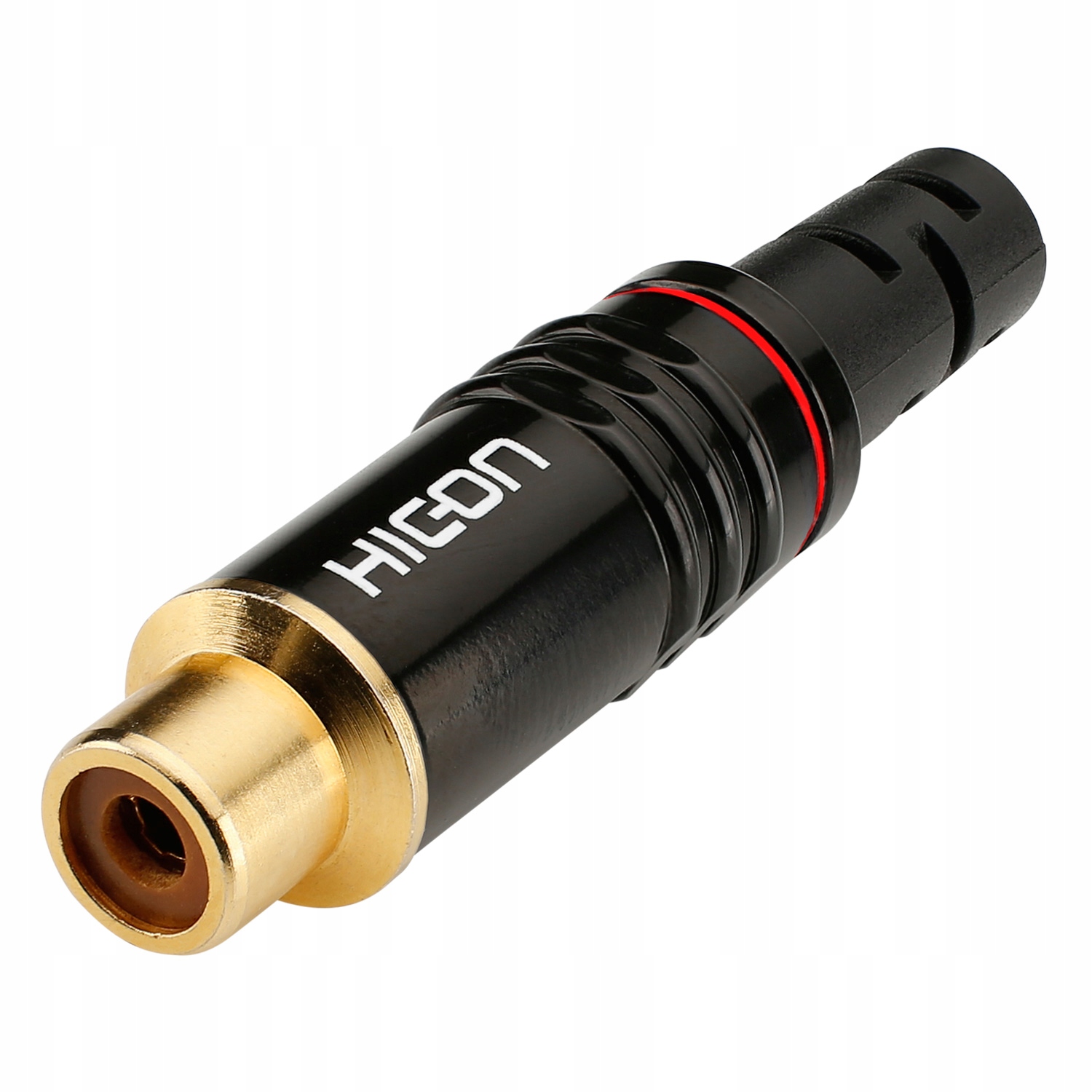Hicon HI-CF06-RED Złącze gniazdo Rca metalowe czer